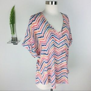 LDLA Pretty Oversized Slouchy Chevron Top Size (M)
